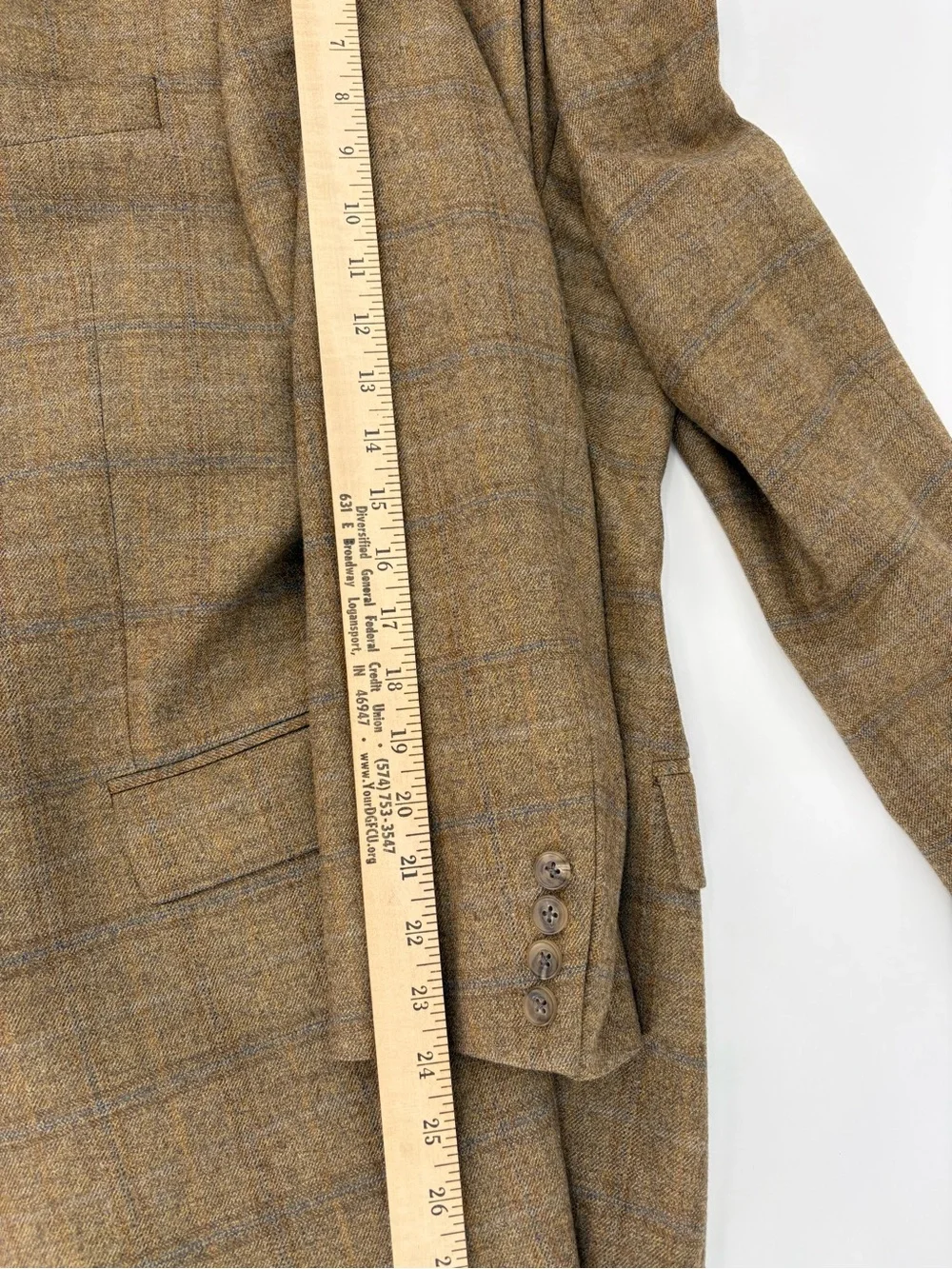 Bruno Piattelli for Andrew Davis Men's 42R Wool Tweed Blazer Sport Coat Coppley